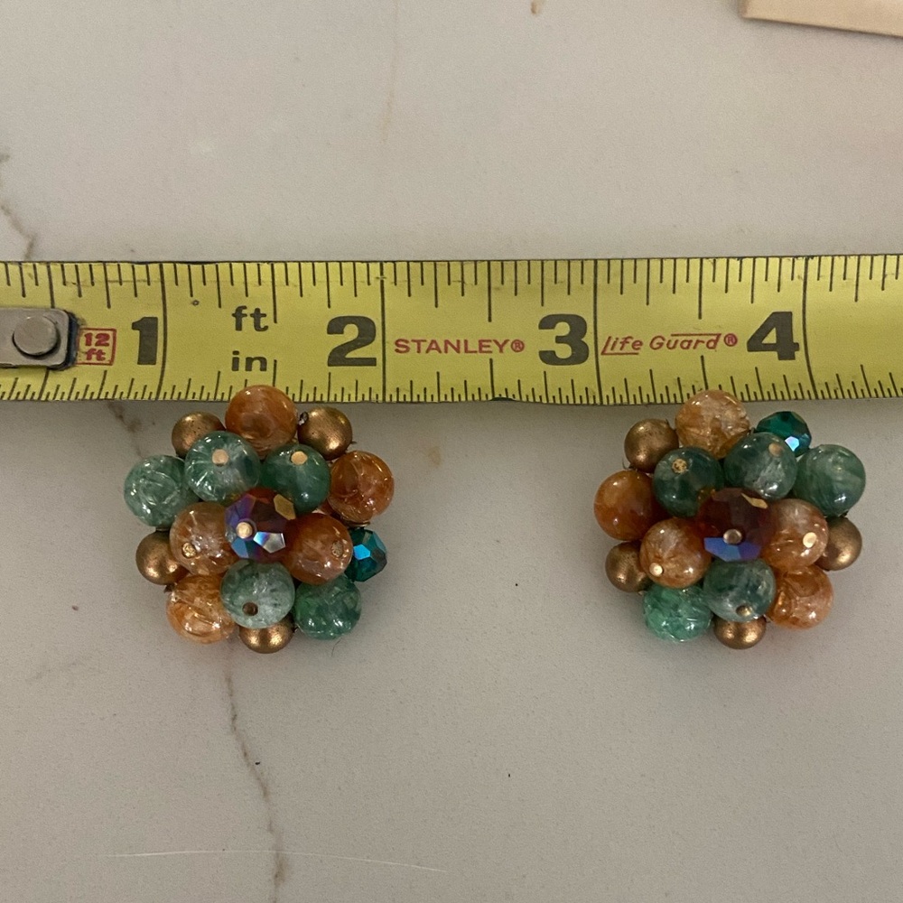 Elegant Beaded Cluster Earrings